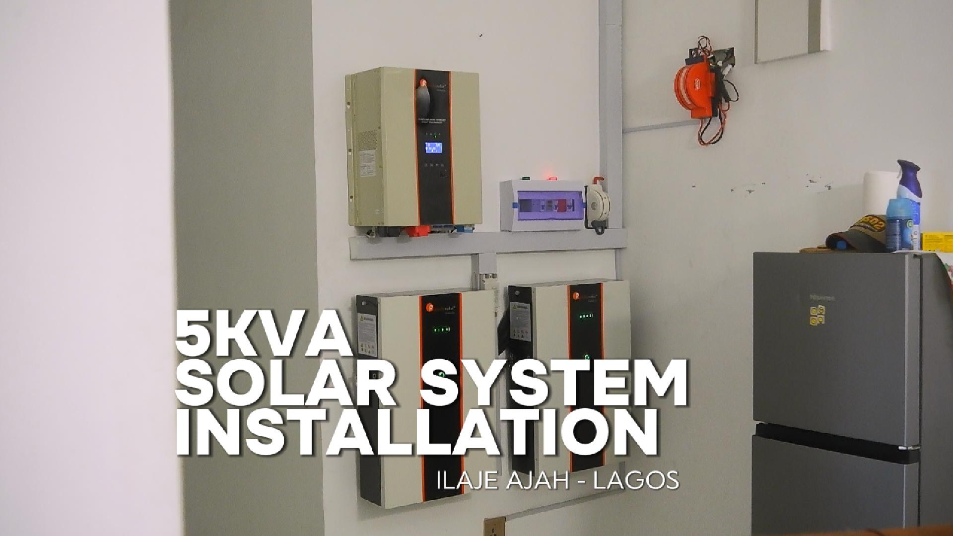 5KVA HYBRID INVERTER WITH 2 UNIT 7.5KWH LITHIUM BATTERIES AND 10 UNIT OF 555W SOLAR PANELS